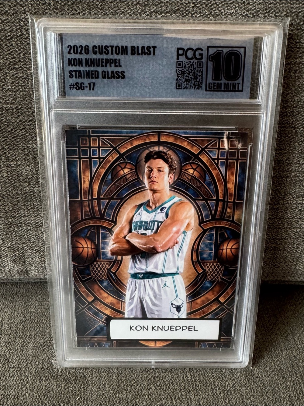 Kon Knueppel - 2026 Custom Blast Stained Glass #SG-17 PCG 10 Gem Mint